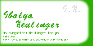 ibolya neulinger business card